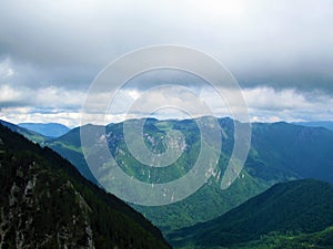 View of Big Pasture plateau in Kamnik-Savinja alps in Slovenia