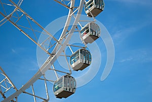 View of the big wheel in zaragoza, spain