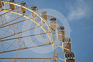 View of the big wheel in zaragoza, spain