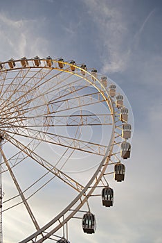 View of the big wheel in zaragoza, spain