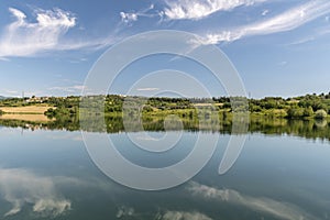 View of the Bilancino lake in Mugello in Tuscany photo