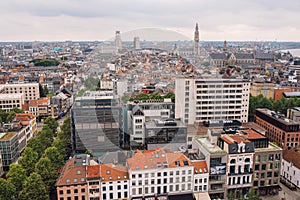 The view from the bird\'s eye view of the city of Antwerp, Belgium. view from the an de Strom Museum