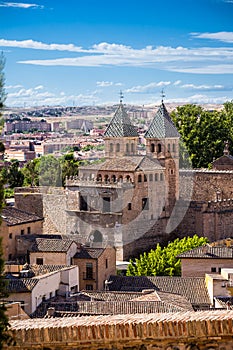 View of the Bisagra Gate, entrance to the city of Toledo through the old city walls photo