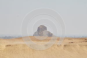 A view of the Black Pyramid, as seen from the Bent Pyramid at Dahshur, Egpyt