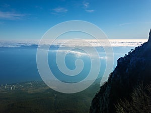 View of black sea from Ai-Petri mountain in Crimea