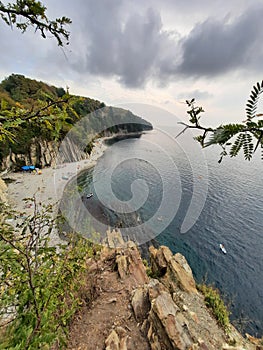 View on the Black sea from the clif