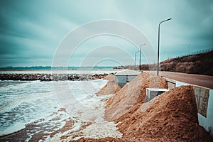 View of the Black Sea during a storm near Odessa 2