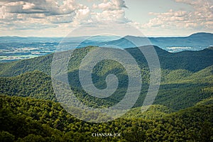 View from Blackrock Summit in Shenandoah National Park,VA