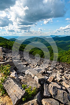 View from Blackrock Summit in Shenandoah National Park,VA