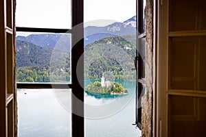 View of Bled Island from Bled Castle