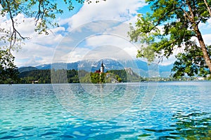 View of the Bled island photo