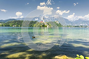 View of Bled Lake, Slovenia, Europe