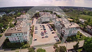Aerial view on residential area in Falenica. photo