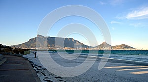 View of Bloubergstrand Beach. Cape Town, South Africa.