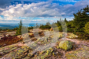 View from Blue Hill Overlook in Acadia National Park, Maine.