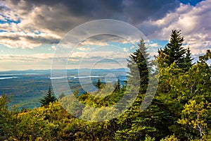 View from Blue Hill Overlook in Acadia National Park, Maine.