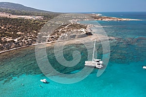 View of Blue lagoon at Cape Greko. Cyprus photo