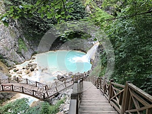 A view of the Blue Lake in Dereli, Giresun photo