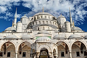 View of the Blue Mosque in Istanbul, Turkey