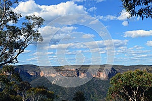 A view of the the Blue Mountains of Australia