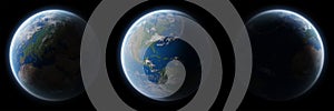 View of blue planet Earth in space collection 3D rendering elements of this image furnished by NASA