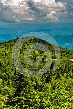 View of the Blue Ridge Mountains from Black Balsam Knob Road, ne