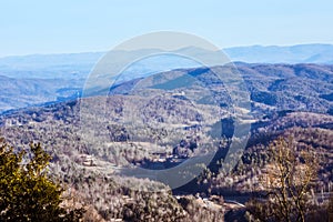 View of the Blue Ridge Mountains from Linville, NC