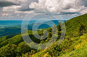 View of the Blue Ridge from an overlook on in Shenandoah National Park