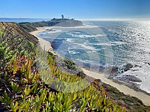 View from the Bluff Clifs at Halfmoon Bay Mavericks Beach