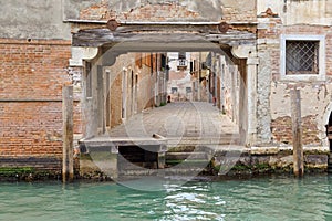 View through the boat docking port on Calle Berlendis