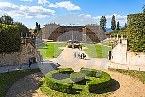 View of Boboli Gardens with the Palazzo Pitti in Florence