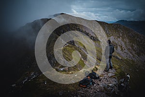 The View from Am Bodach, Aonach Eagach Ridge