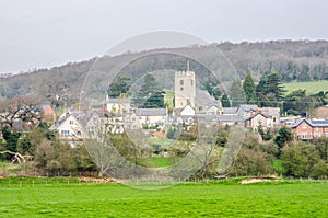 View of Bodfari Village, Denbighshire, Wales photo