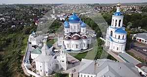 View of Bogolyubsky Monastery of Birth of Bogoroditsa in historic Russian village of Bogolyubovo, Vladimir Oblast