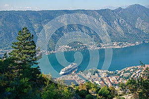 View of Boka - Kotor Bay from the top of the mountain