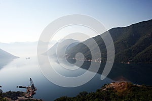 View at Boka Kotorska bay in Montenegro