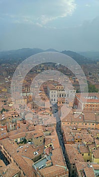 View of Bologna city from the Asinelli Tower