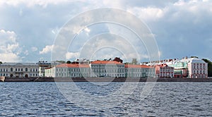 View from the Bolshaya Neva to the building of the Faculty of Philology. St. Petersburg photo