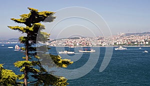 View of the Bosphorus and the Asian part of Istanbul,