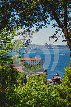 View of Bosphorus from Asian to European side of Istanbul