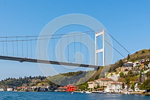 View of Bosphorus ,coast and sea bay from the ferry