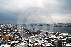 View Of Bosphorus From Galata Tower