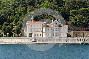 View from Bosphorus of the official residence of the president of Turkey, formerly The Huber Mansion, Istanbul, Turkey photo