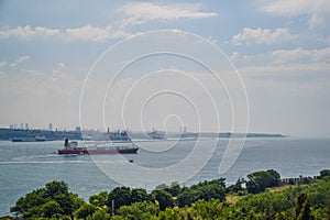 View of Bosphorus strait in Istanbul, Turkey