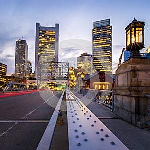 Boston Harbor and Financial District