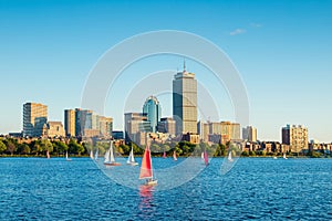 View of Boston Massachusetts Skyline