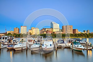 View of Boston Massachusetts Skyline
