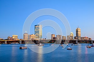 View of Boston Massachusetts Skyline