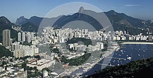 View of Botafogo district and Corcovado hill, Rio de Janeiro, Br photo