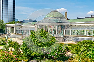 View of the botanical garden in Brussels, Belgium